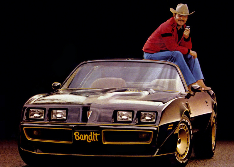 Burt Reynolds with the Bandit Trans Am