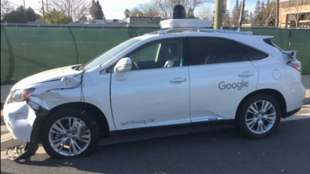 Crashed Google car