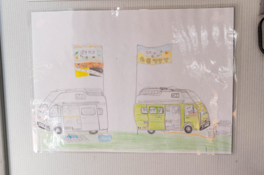 Children's camper van drawings