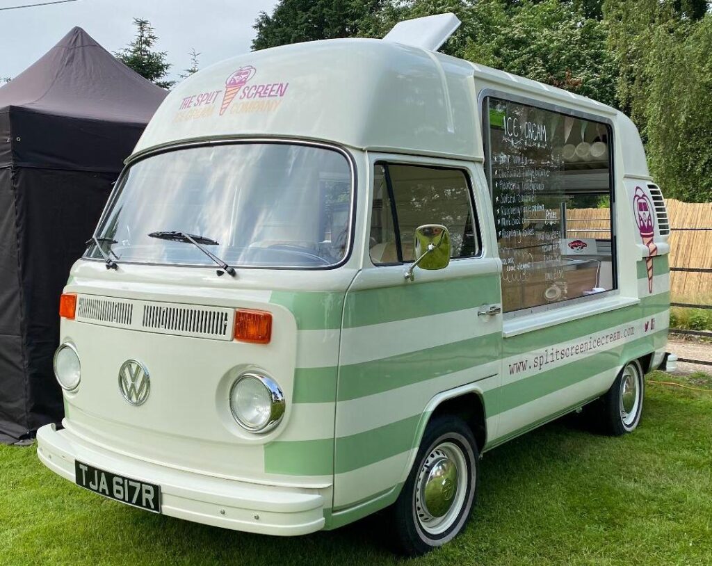 Minty Volkswagen Bay Window ice cream van