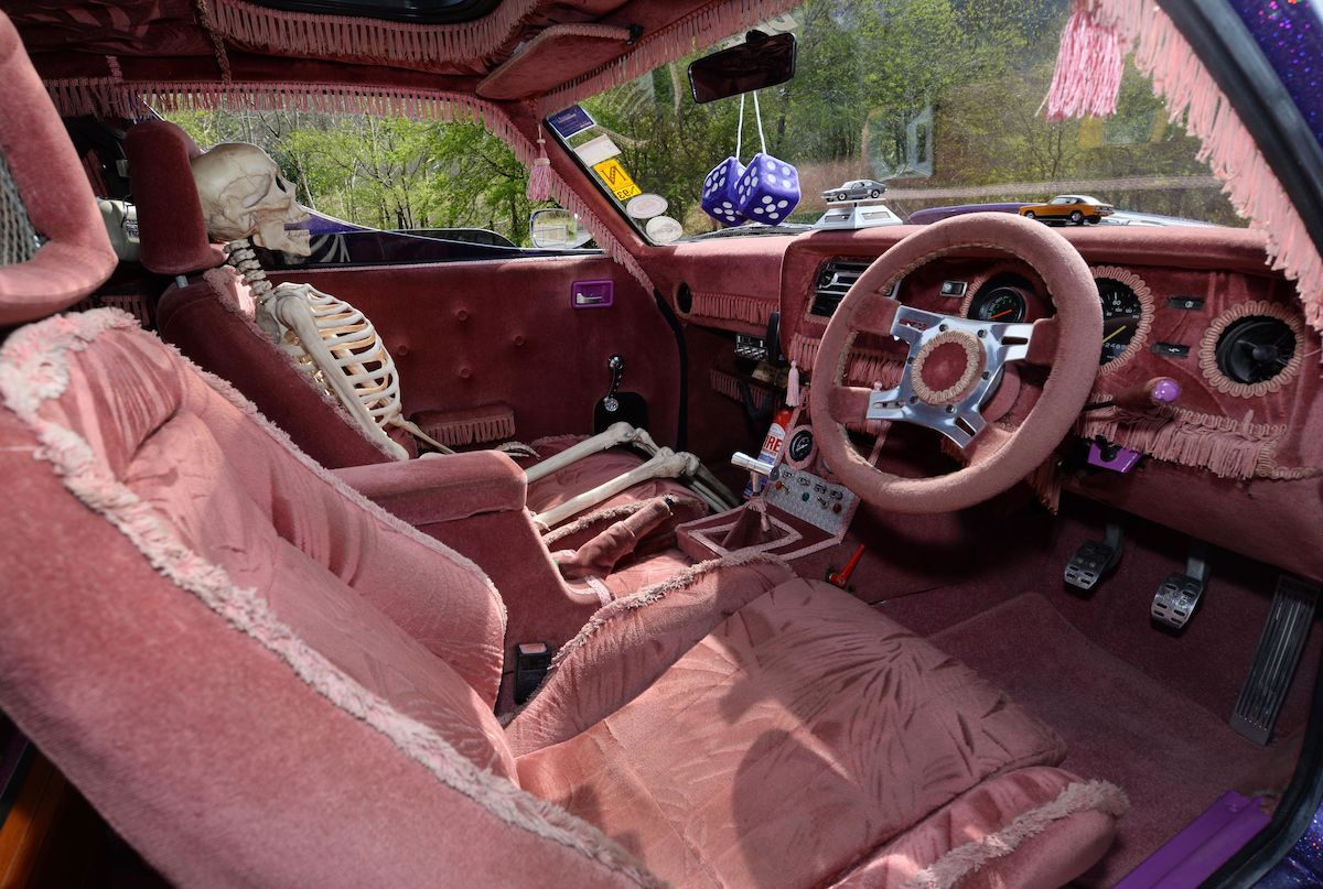 Custom Ford Capri pink interior