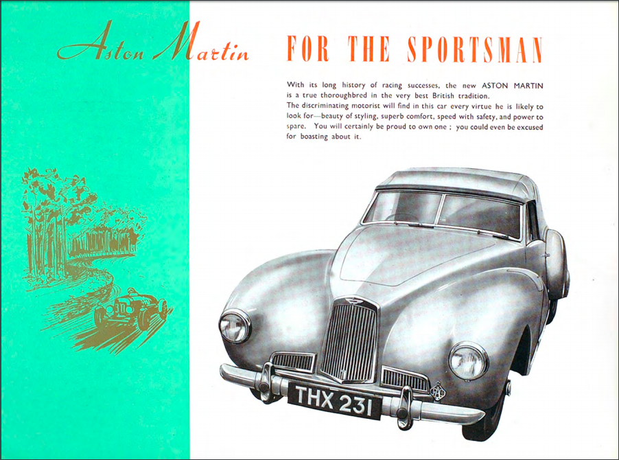 Aston Martin DB1 sales brochure
