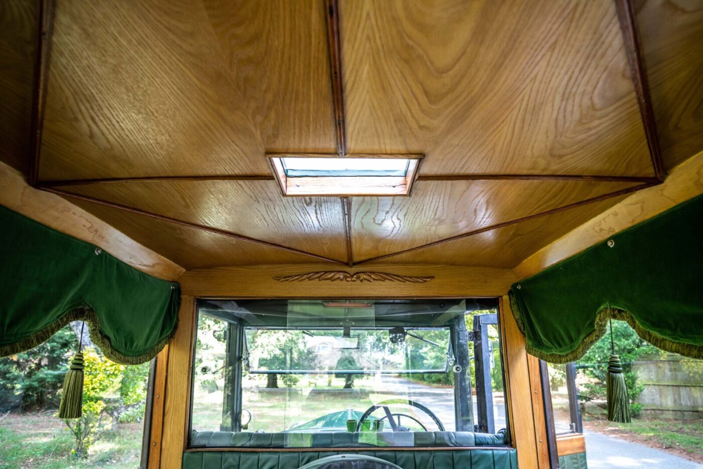 Austin Six hearse oak ceiling