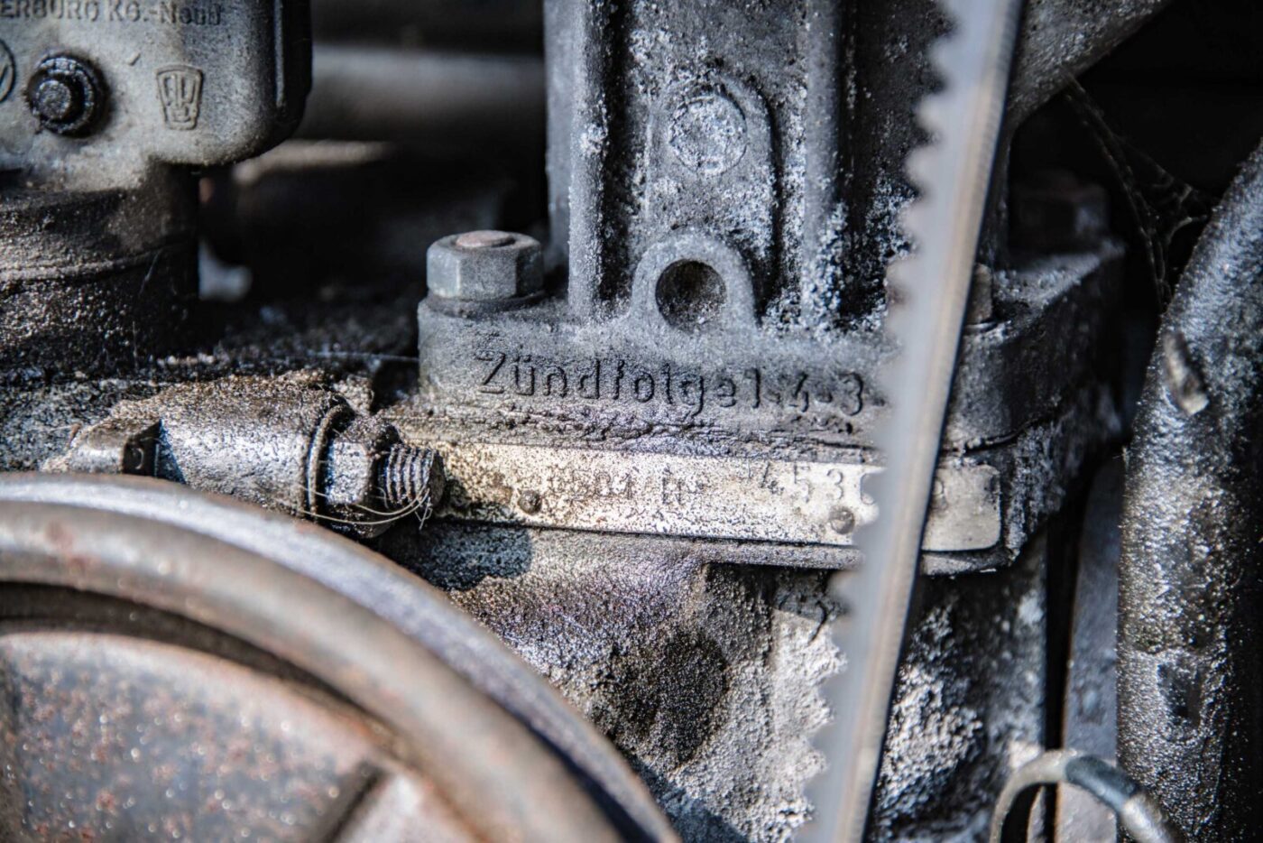 VW camper engine detail
