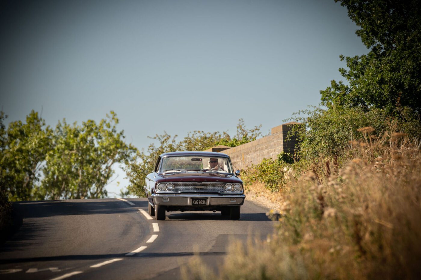 Ford Galaxie on road