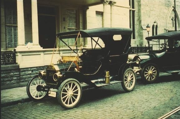 Model T Ford on set Ragtime