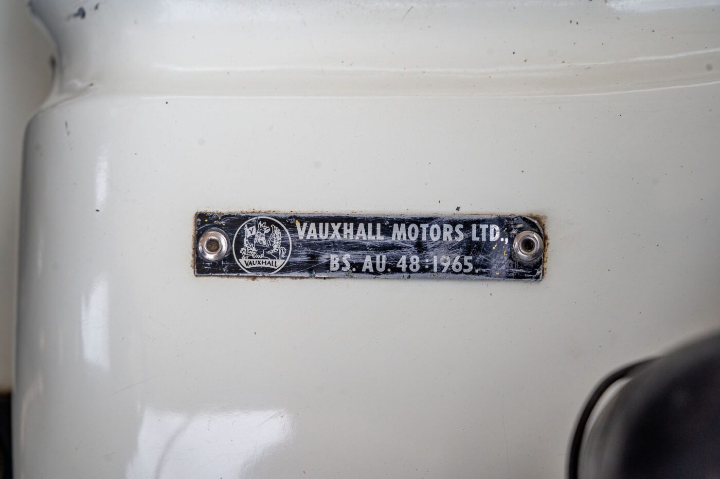 Vauxhall Viva GT identification plate