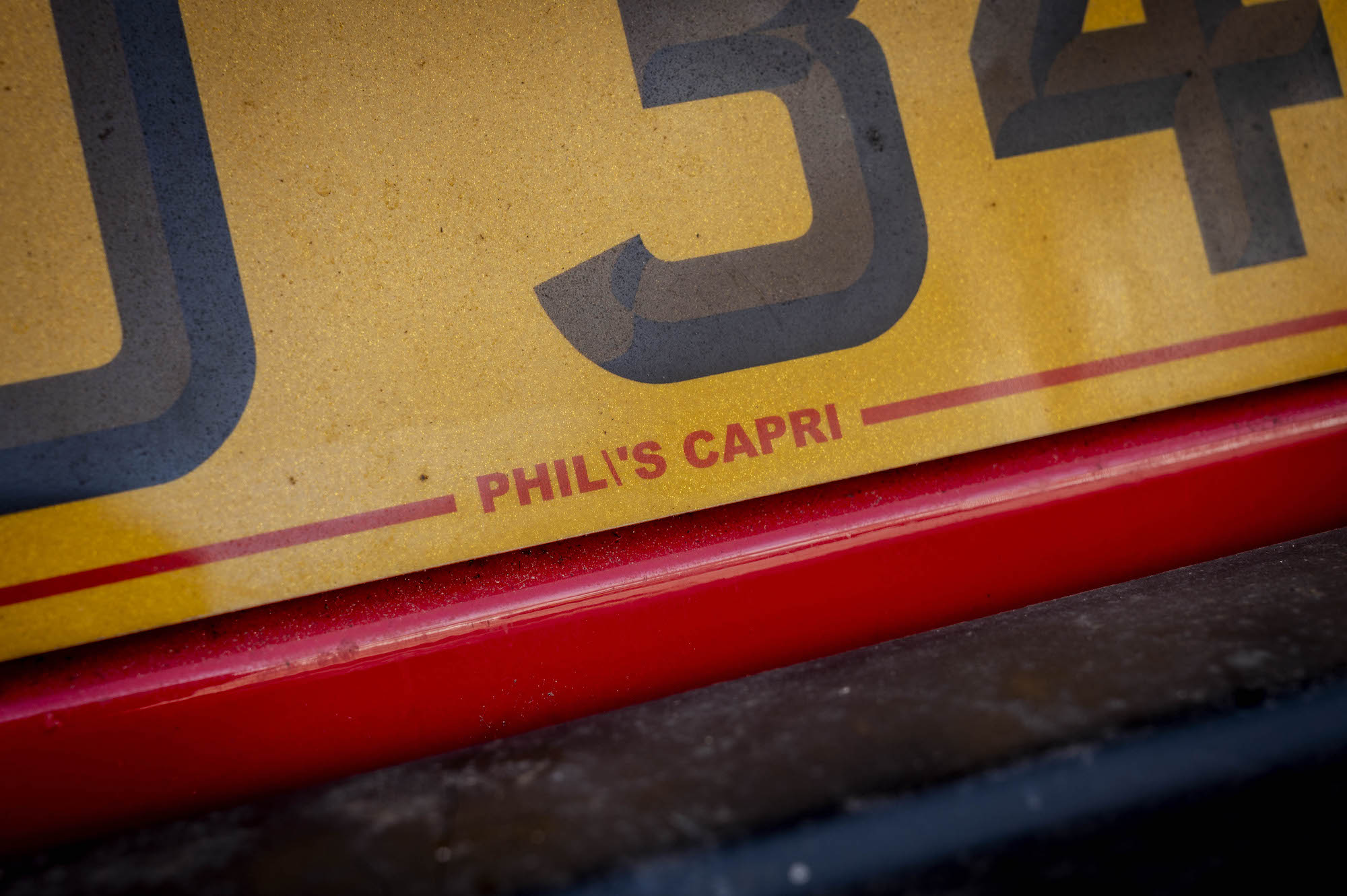 Phil's Capri number plate