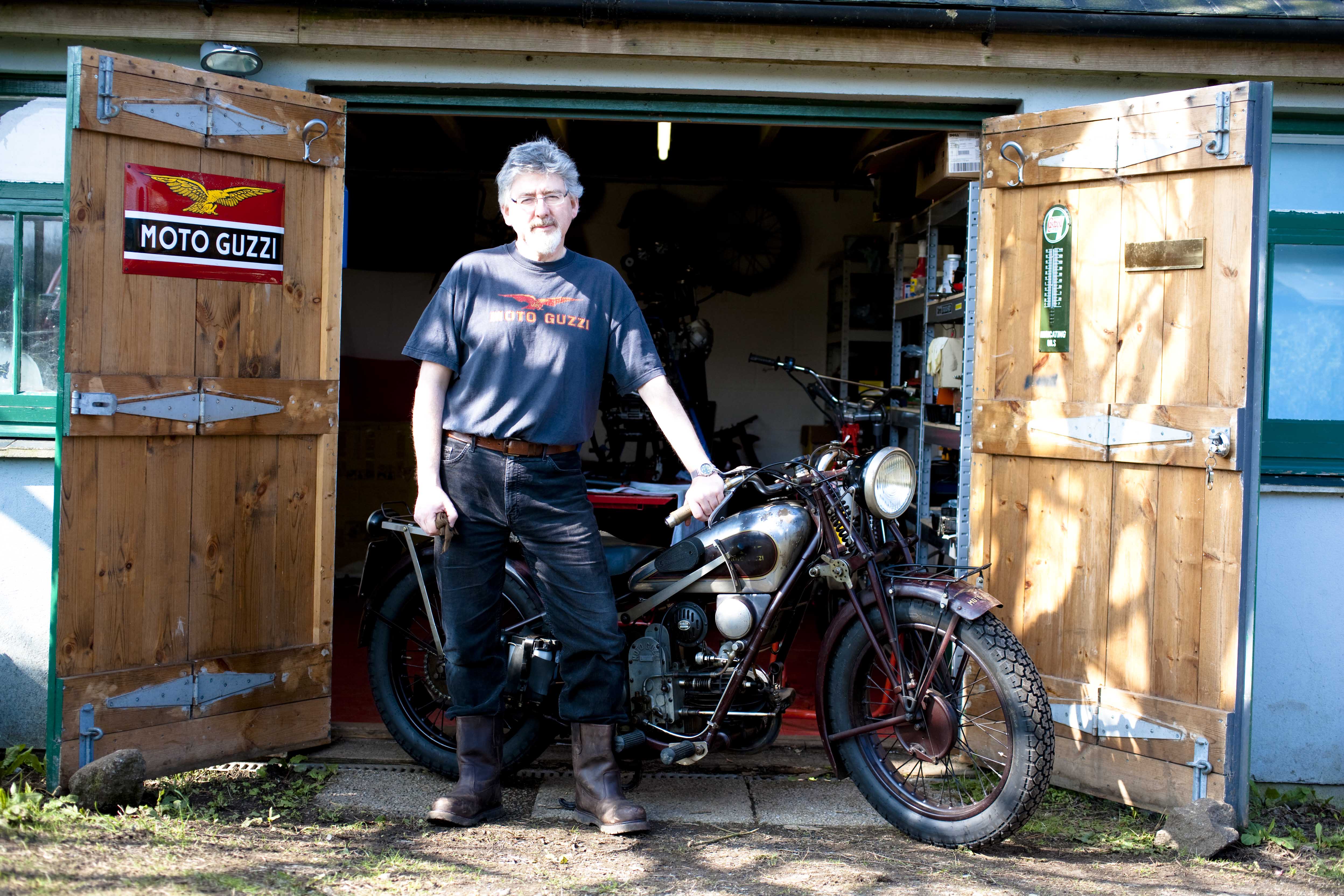 Prewar Guzzi singles are rare: and Trevor is charged with this one's nurture...