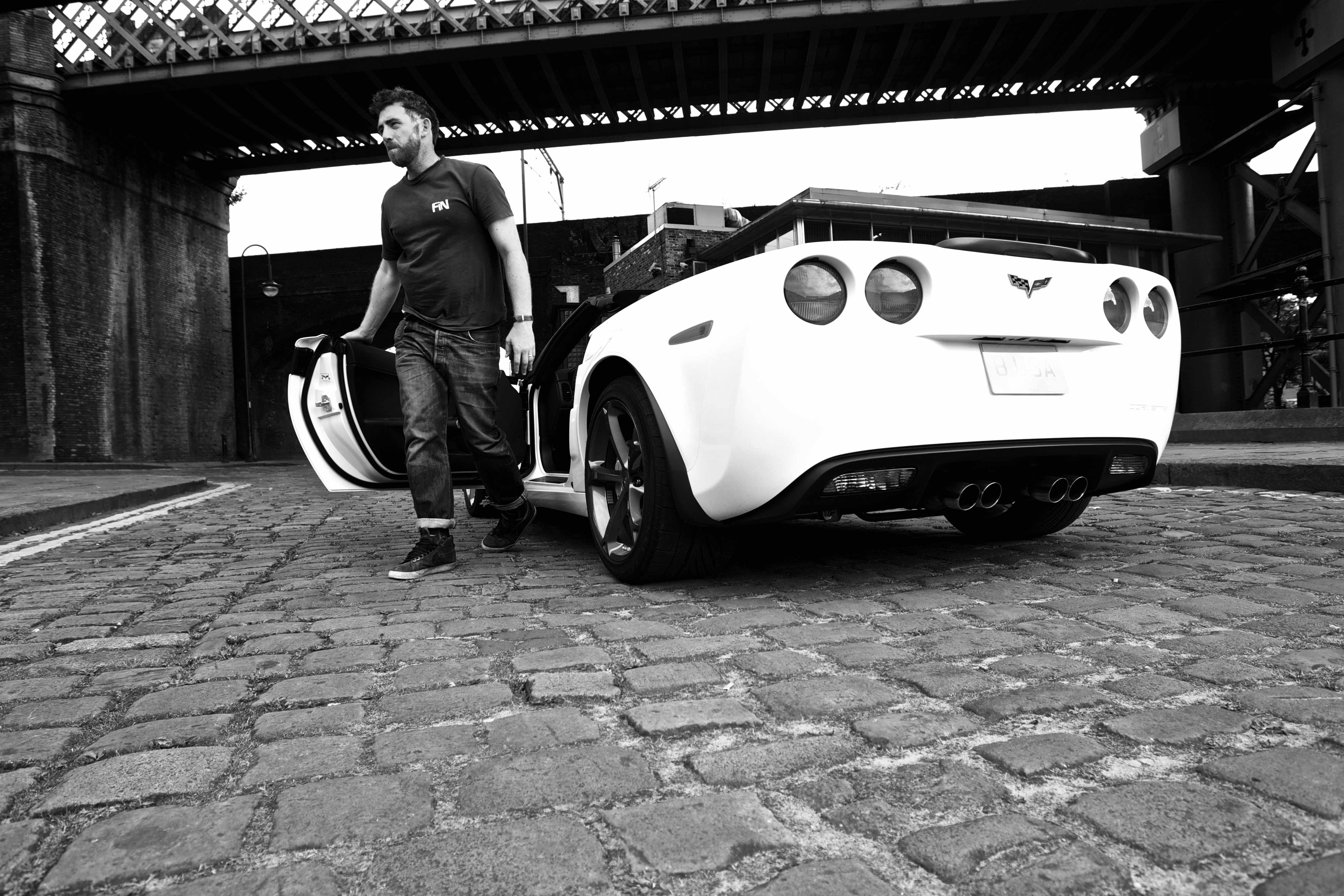 The composite bodied GS cut a dash against Manchester's heavy metal