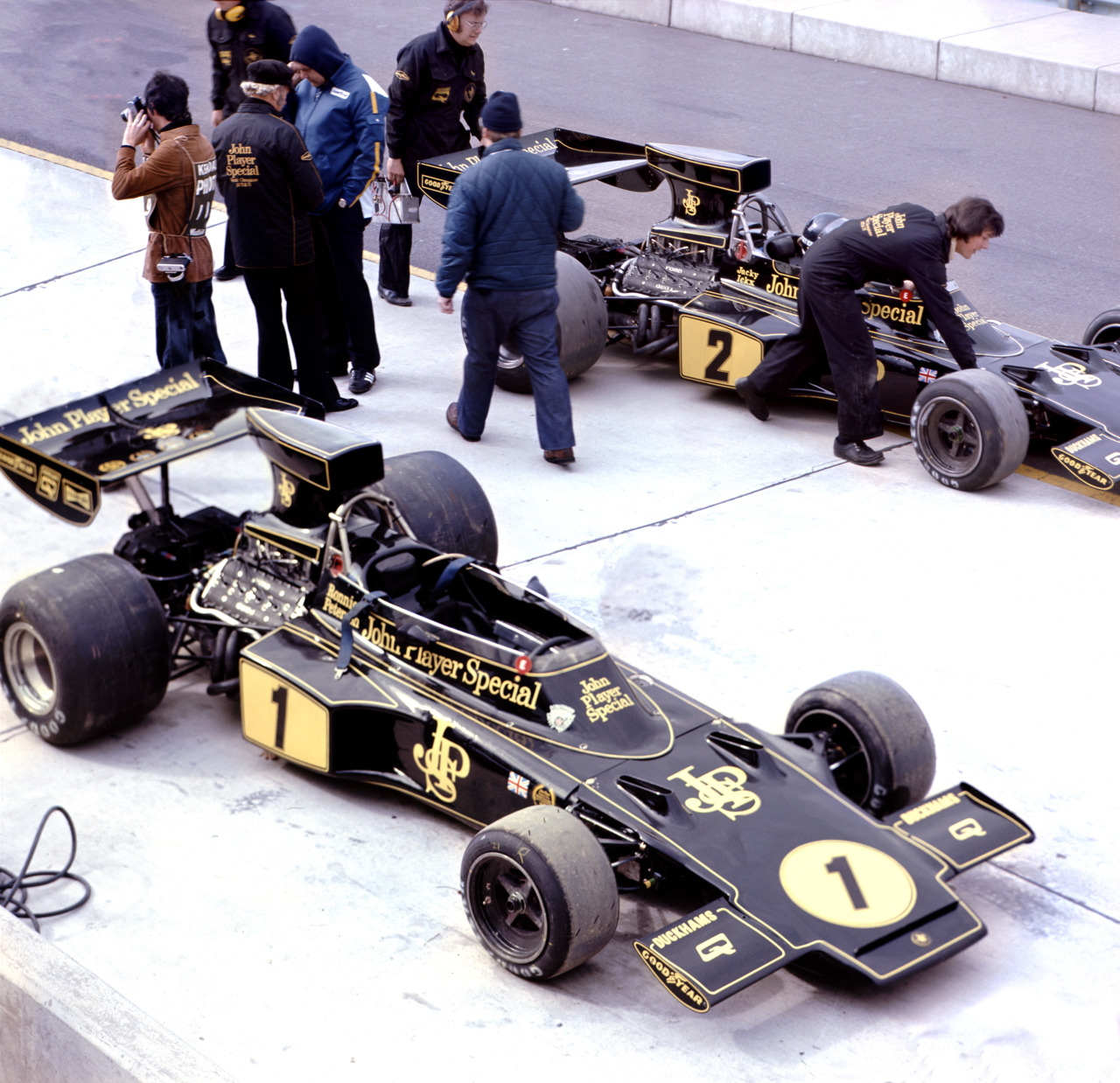 Jacky Ickx About to Take the Lotus-72 Out for a Practice Run, Wh