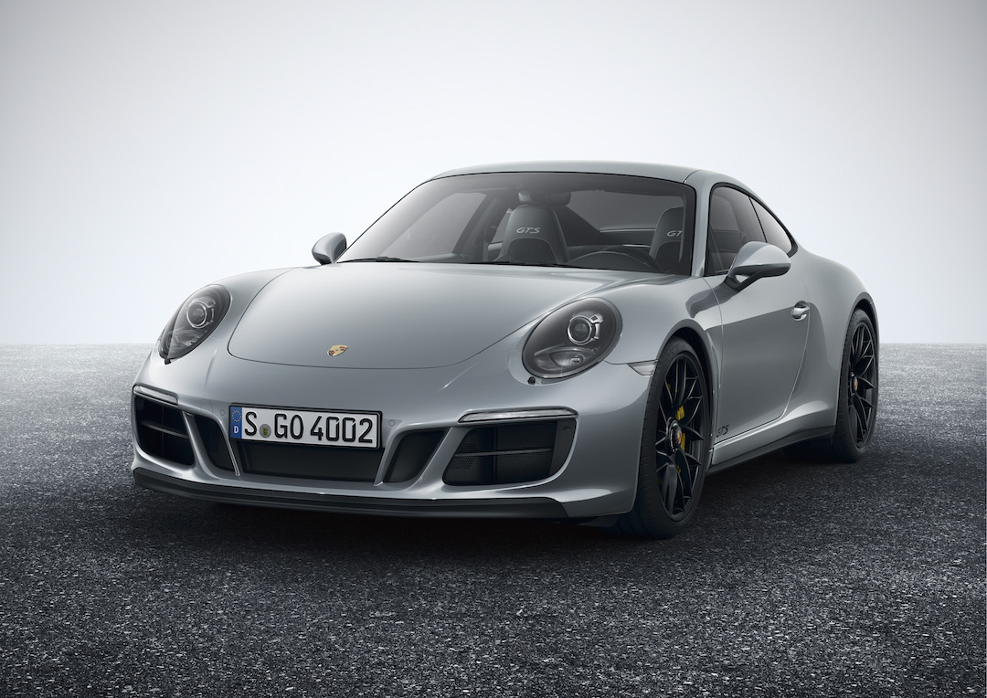 Grey Porsche on a grey background