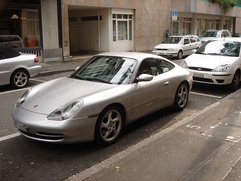 Porsche parked on the street