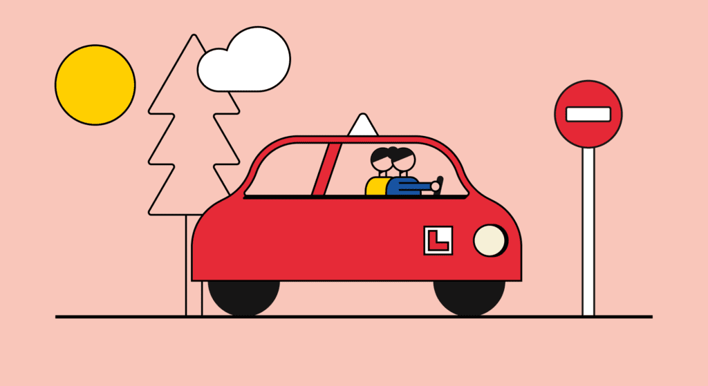 Common driving test mistakes illustration