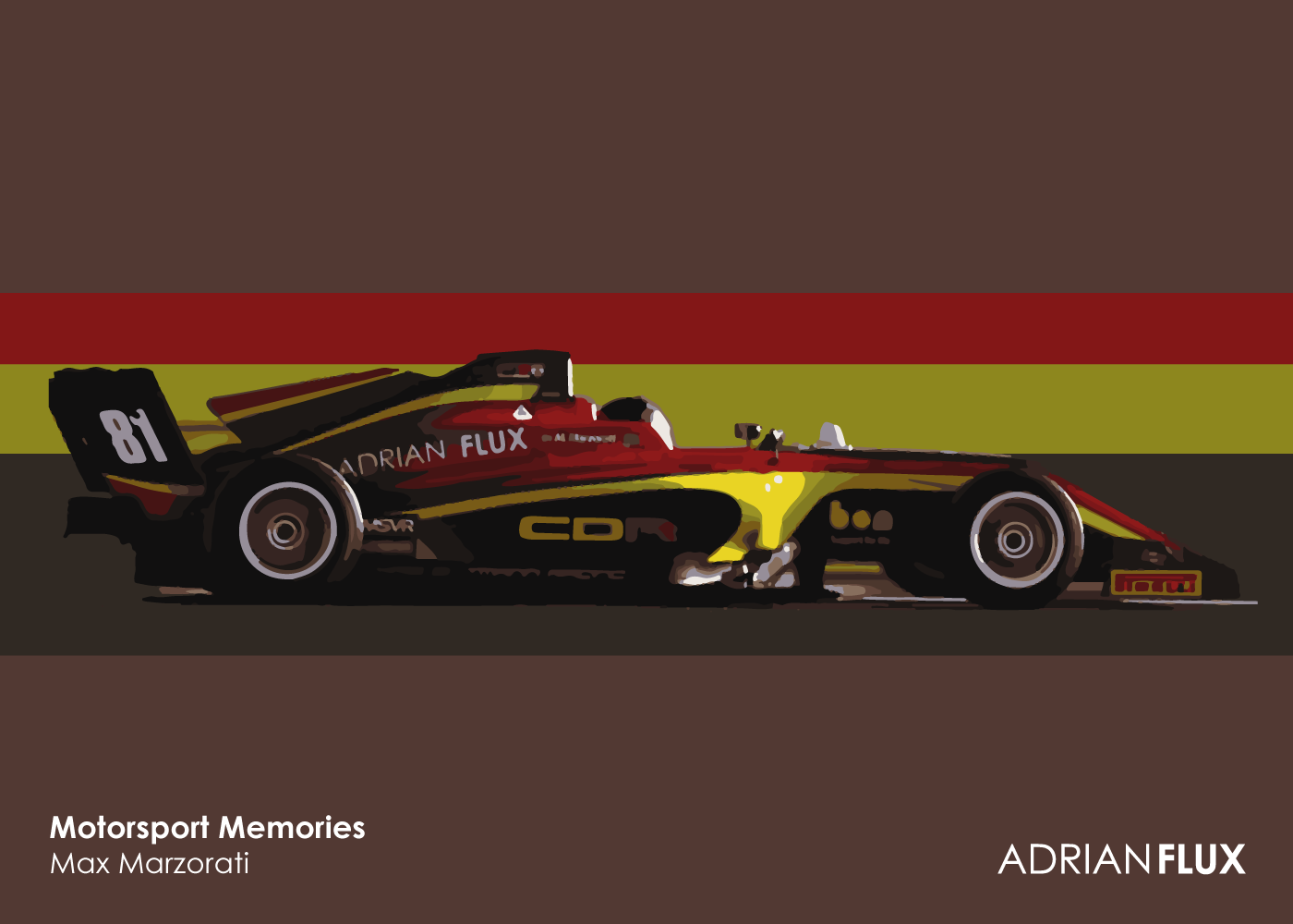 An illustration of Max Marzorati's F3 car