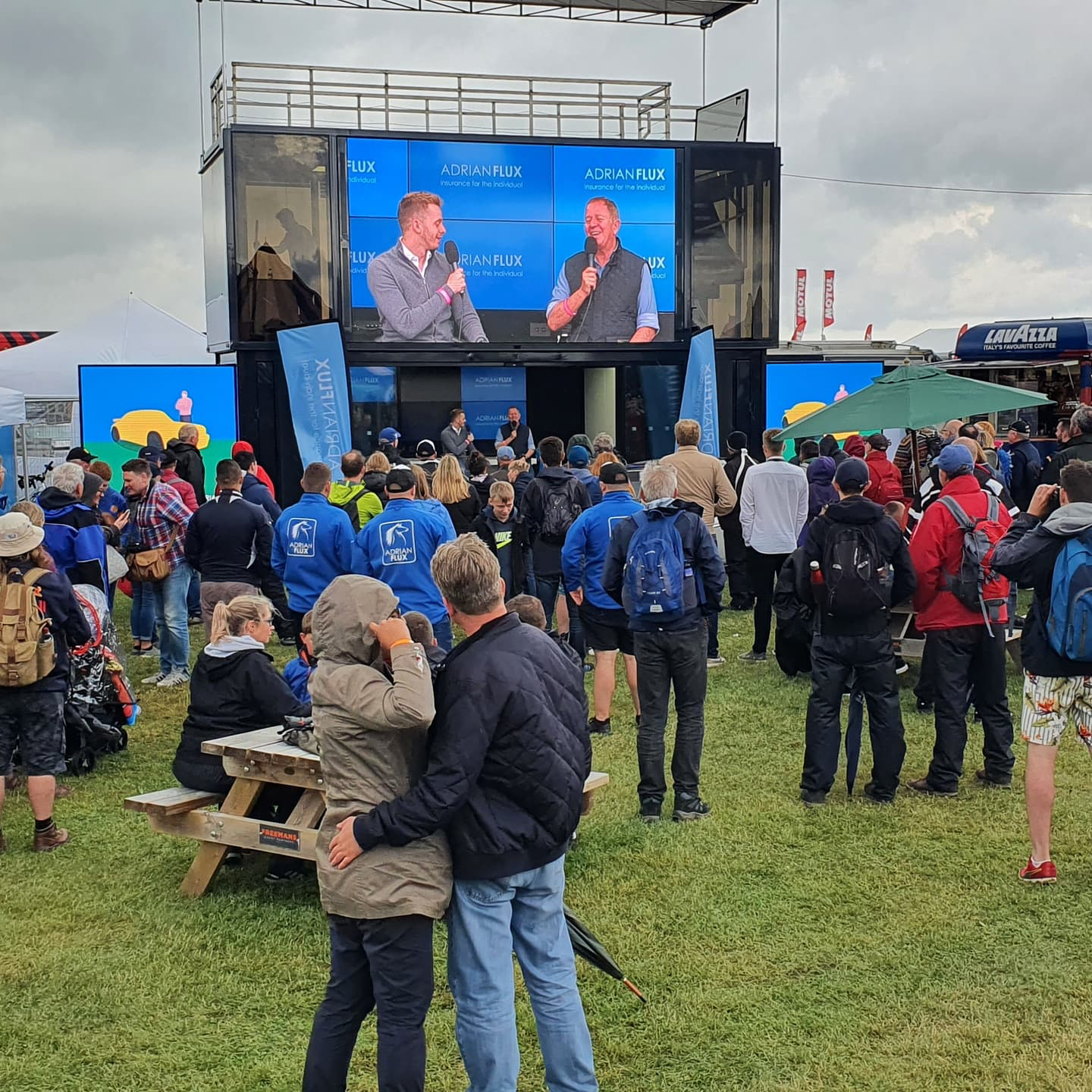 Crowds braved the rain to watch Alex and Martin Brundle at Silverstone.