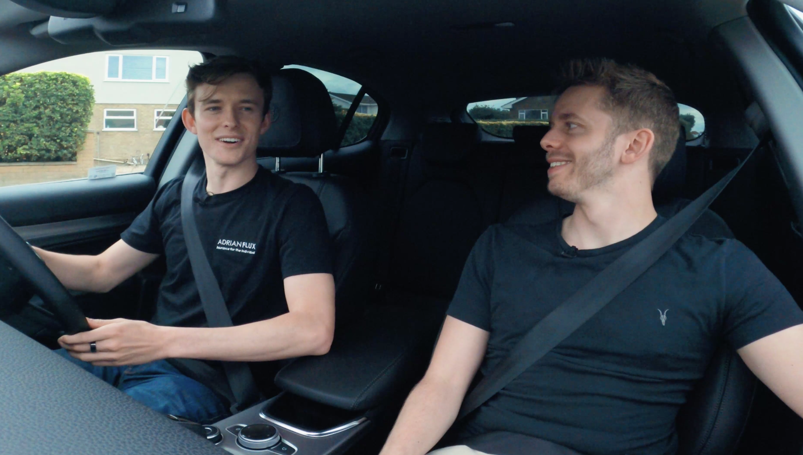 Callum Ilott driving with Alex Brundle in the passenger seat