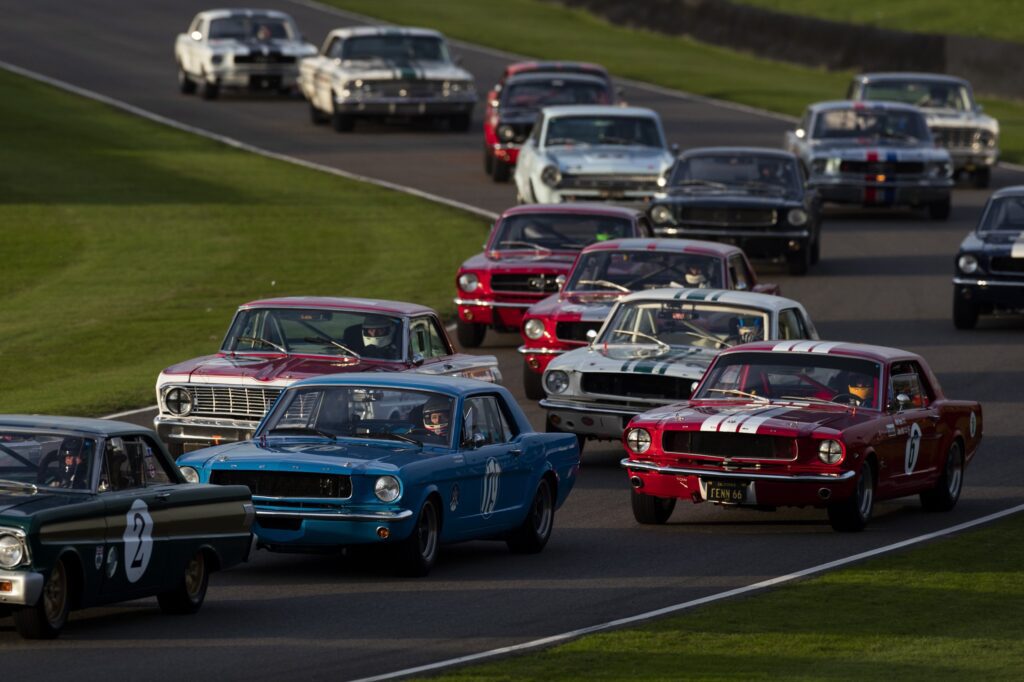 Action from a Mustang race